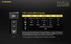 Lampe porte-clés Tup - 1000Lm - Lg : 70,3mm - Dia tête : 29,5mm
