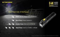 Lampe torche Explorer 4K - 4400lm - Lg : 118 - Dia-tête : 28,6mm