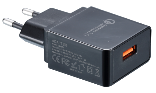 Adaptateur secteur 100-240V avec une sortie USB 3A