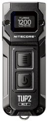 Lampe porte-clés TUP2 Noire - 1200Lm - Dim : 70mm x 27mm x 30mm