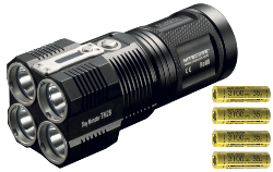 Lampe torche Tiny Monster 28BI + Accus - 6000Lm - Lg : 142mm - Dia-tête : 57x57mm