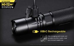 Lampe torche Multitask Hybrid 10 V2 - 1200Lm - Lg : 147mm - Dia-tête : 25.4mm