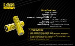 Batterie Rechargeable 21700 Li-ion - Capacité 5000mAh