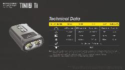 Tini2 Ti - Version Titane - 500 Lm -  Lg : 46,6mm - Dia-tête : 12,5mm