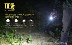 Lampe porte-clés Tip 2 Noire - 720Lm - Lg : 62,49mm - Lrg : 26,92mm