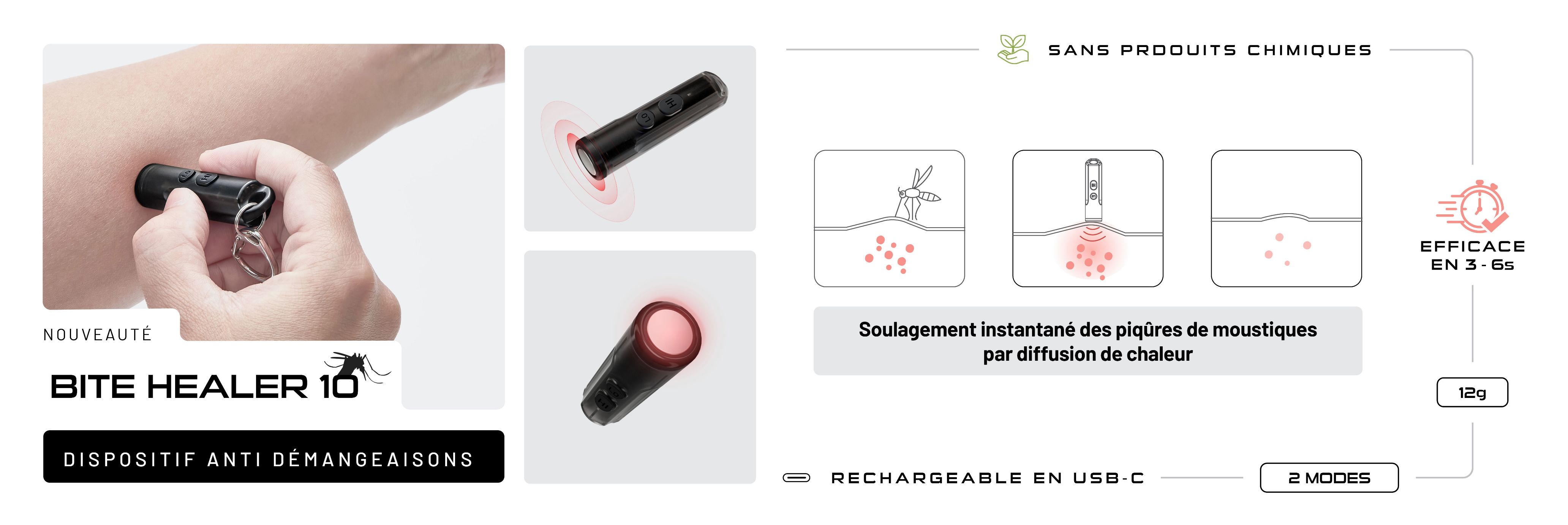 Nouveau dispositif anti dmangeaisons, le BITE HEALER 10