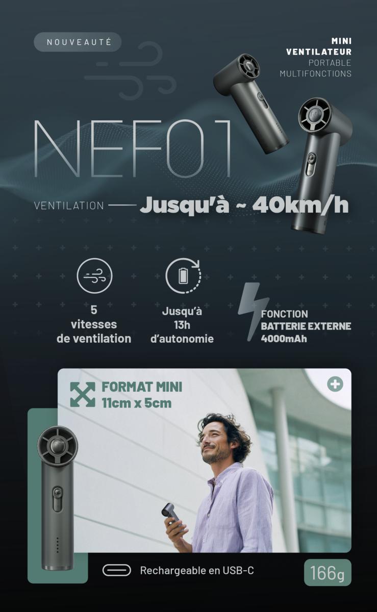 Nouveau ventilateur portable - NEF01