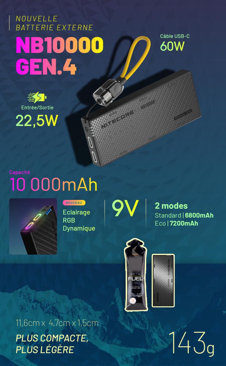 Nouvelle batterie externe NB10000G4