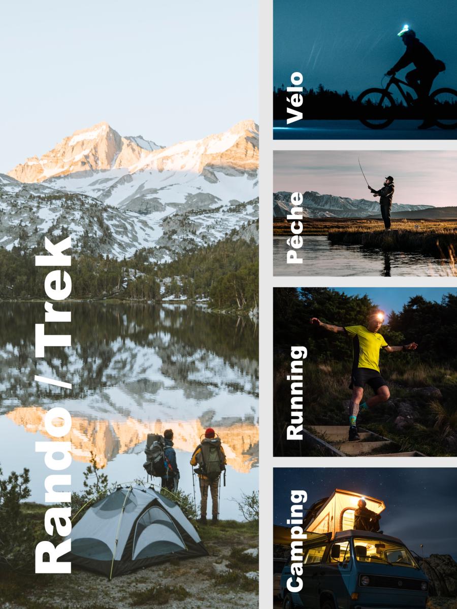 Slection 100% Outdoor pour toutes vos activits : Running, Camping, Pche, Vlo