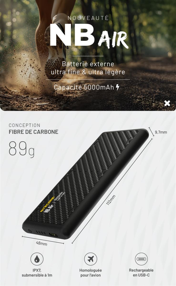 Nouvelle batterie externe NBAIR 5000mAh
