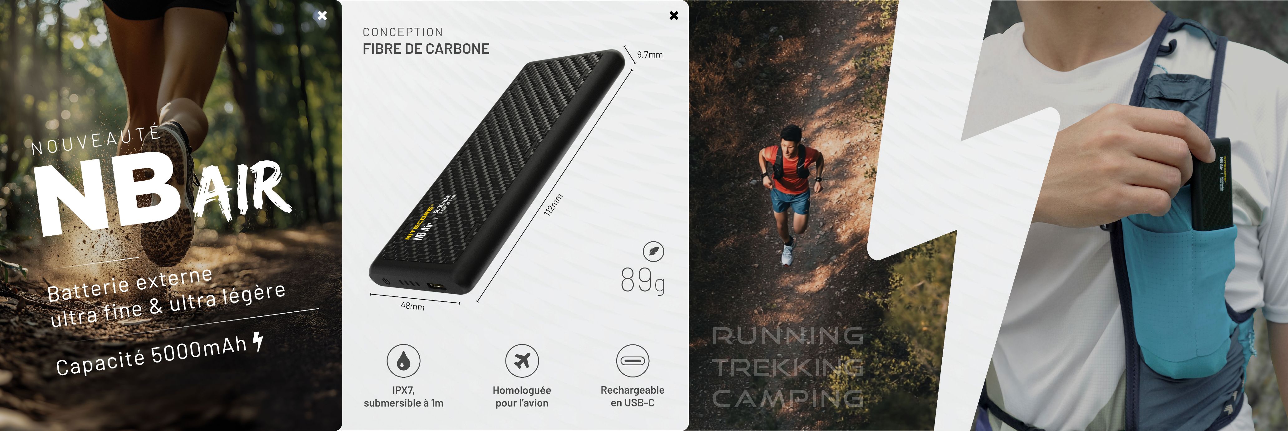 Nouvelle batterie externe NBAIR 5000mAh
